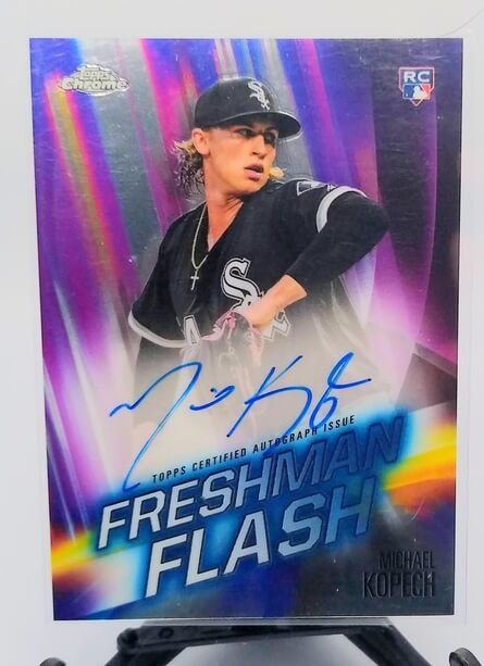 2019 Topps Chrome Michael Kopech Freshman Flash Rookie Autographed Baseball Card simple Xclusive Collectibles   