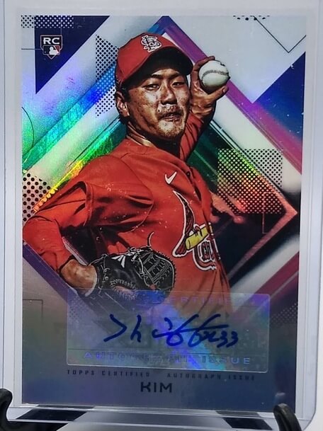 2020 Topps Fire Autographs Kwang-Hyun Kim Baseball Card simple Xclusive Collectibles   