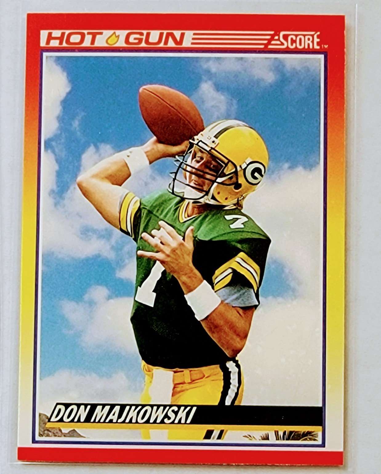 1990 Score Don Majkowski Hot Gun Insert Football Card AVM1 simple Xclusive Collectibles   