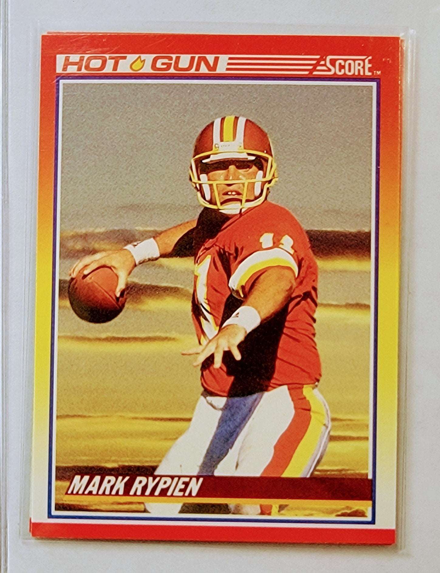 1990 Score Mark Rypien Hot Gun Insert Football Card AVM1 simple Xclusive Collectibles   