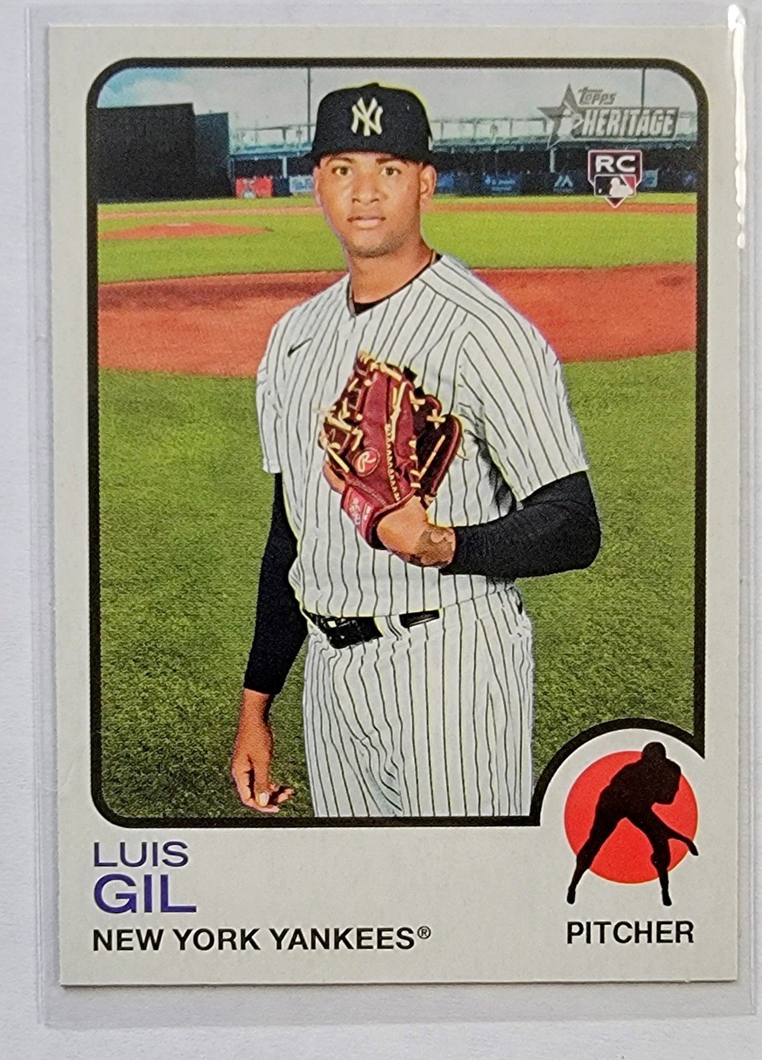 2022 Topps Heritage Luis Gil Rookie RC Baseball Card AVM1 simple Xclusive Collectibles   