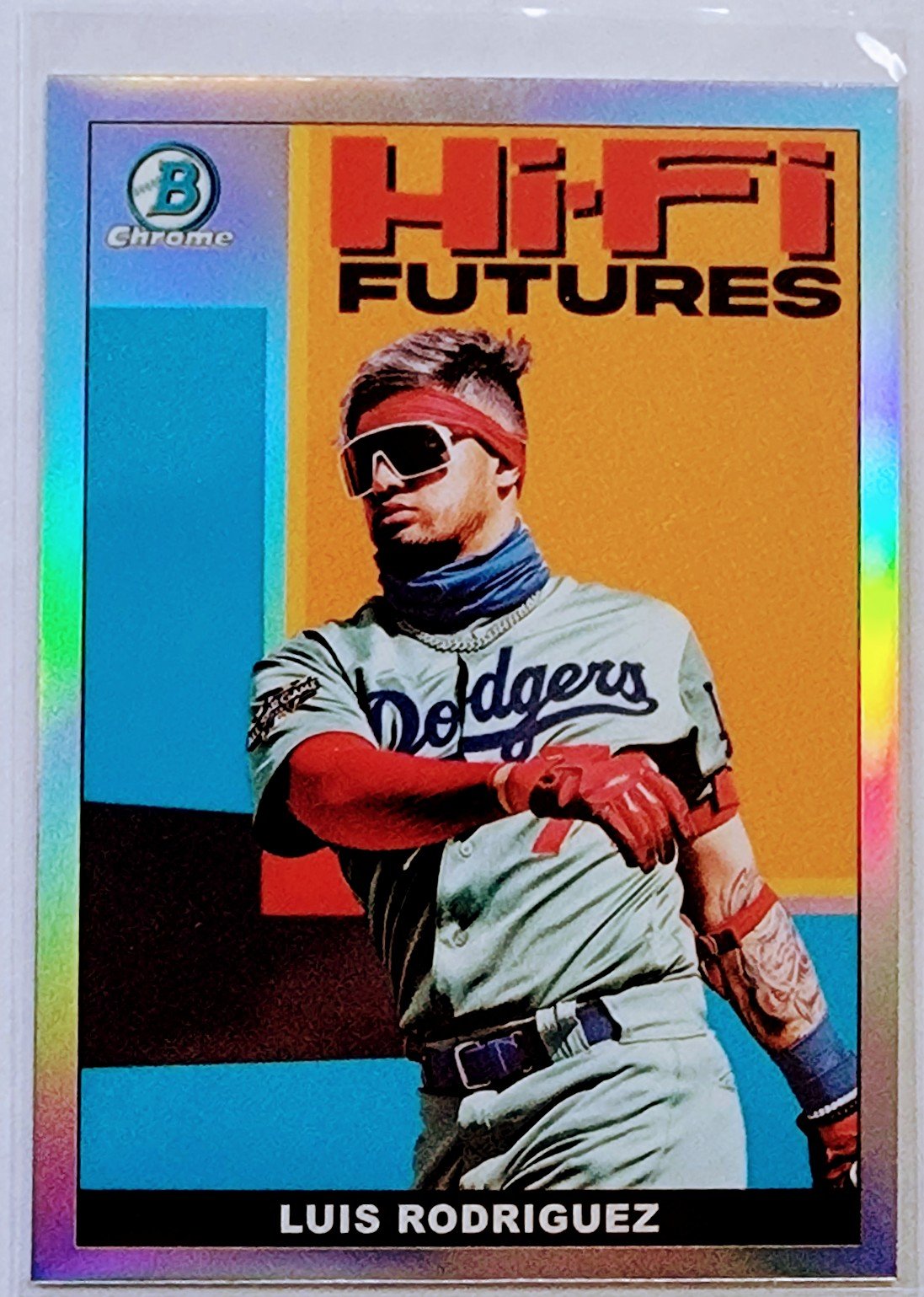 2022 Bowman Chrome Luis Rodriguez Hi-Fi Futures Refractor Baseball Card AVM1 simple Xclusive Collectibles   