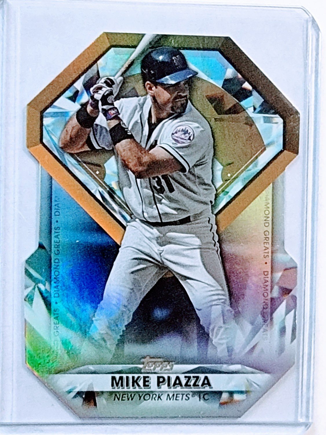 2022 Topps Mike Piazza Diamond Greats Di-Cut Insert Baseball Card simple Xclusive Collectibles   