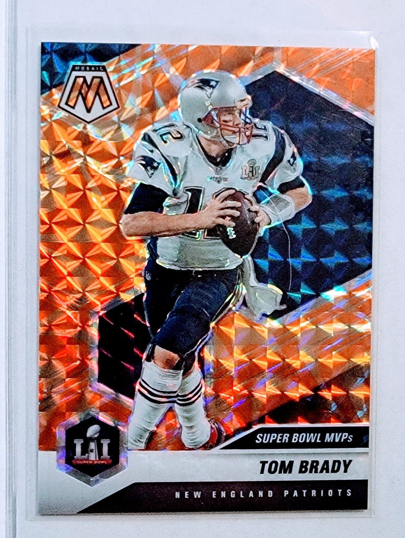 Tom Brady 2022 Panini Mosaic Football Orange Reactive Prizm Buccaneers #291