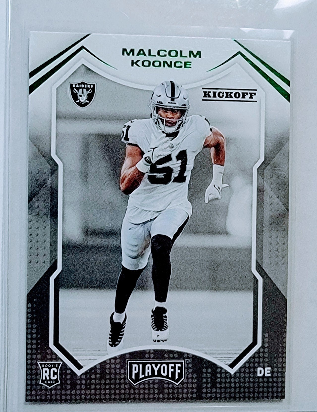 2021 Panini Playoff Malcolm Koonce Kickoff Insert Green Rookie Football Card AVM1 simple Xclusive Collectibles   