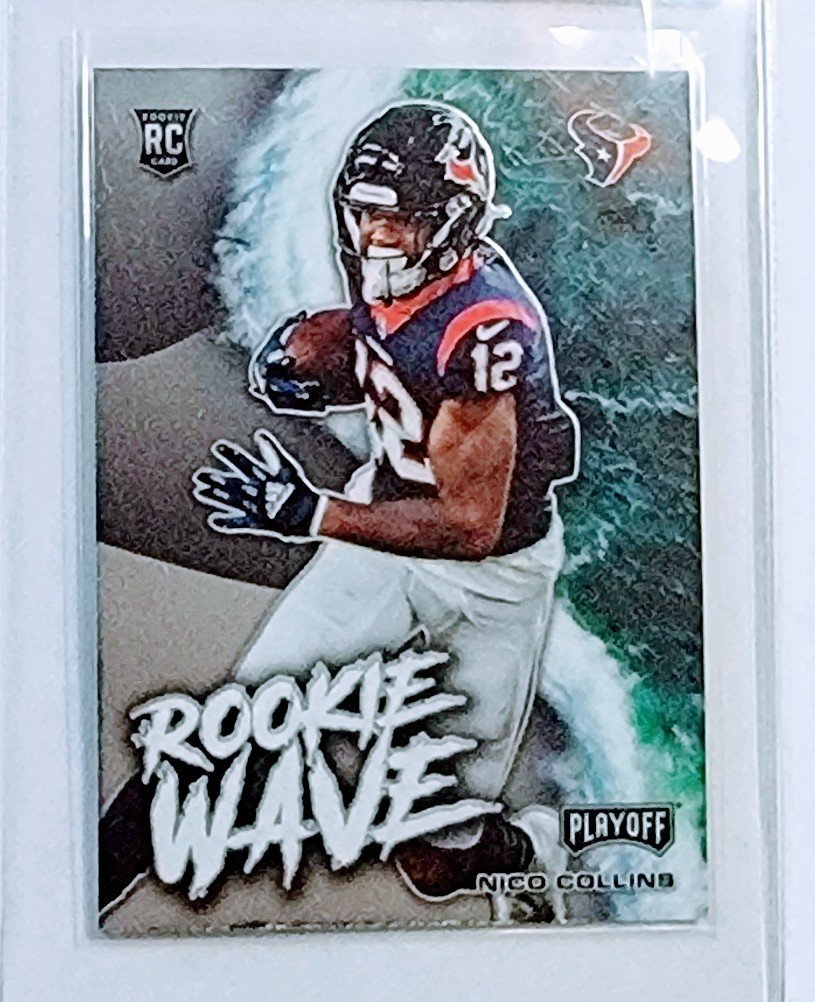 2021 Panini Playoff Nico Collins Rookie Wave Insert Football Card AVM1 simple Xclusive Collectibles   
