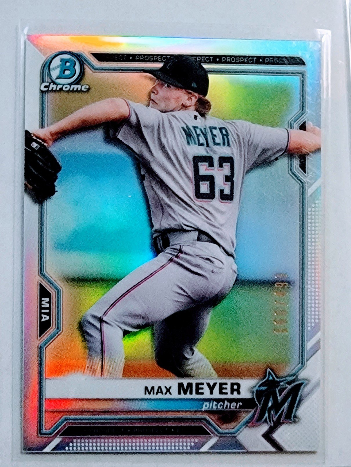 2021 Bowman Chrome Max Meyer Refractor #'d/499 AVM1 simple Xclusive Collectibles   