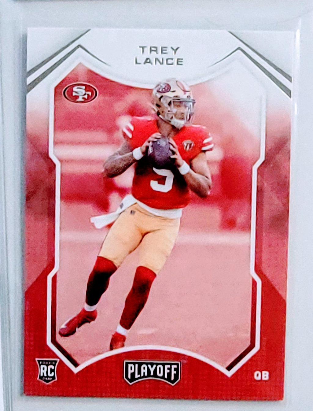 2021 Panini Playoffs Trey Lance Rookie Football Card AVM1