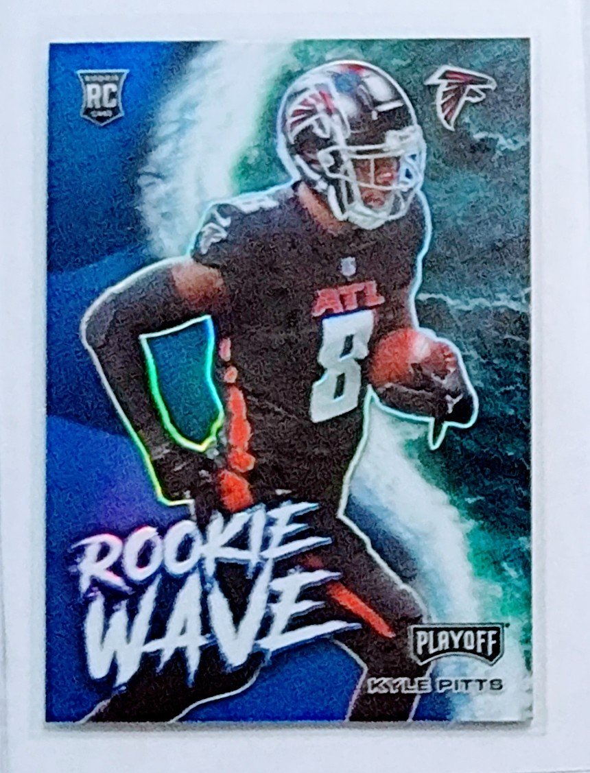 2021 Panini Rookies and Stars Kyle Pitts Rookie Wave Football Card AVM1 simple Xclusive Collectibles   