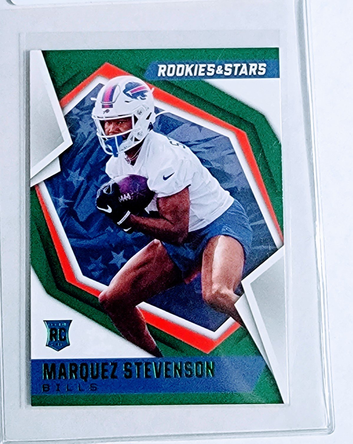 2021 Panini Rookies and Stars Marquez Stephenson Green Rookie Football Card AVM1 simple Xclusive Collectibles   