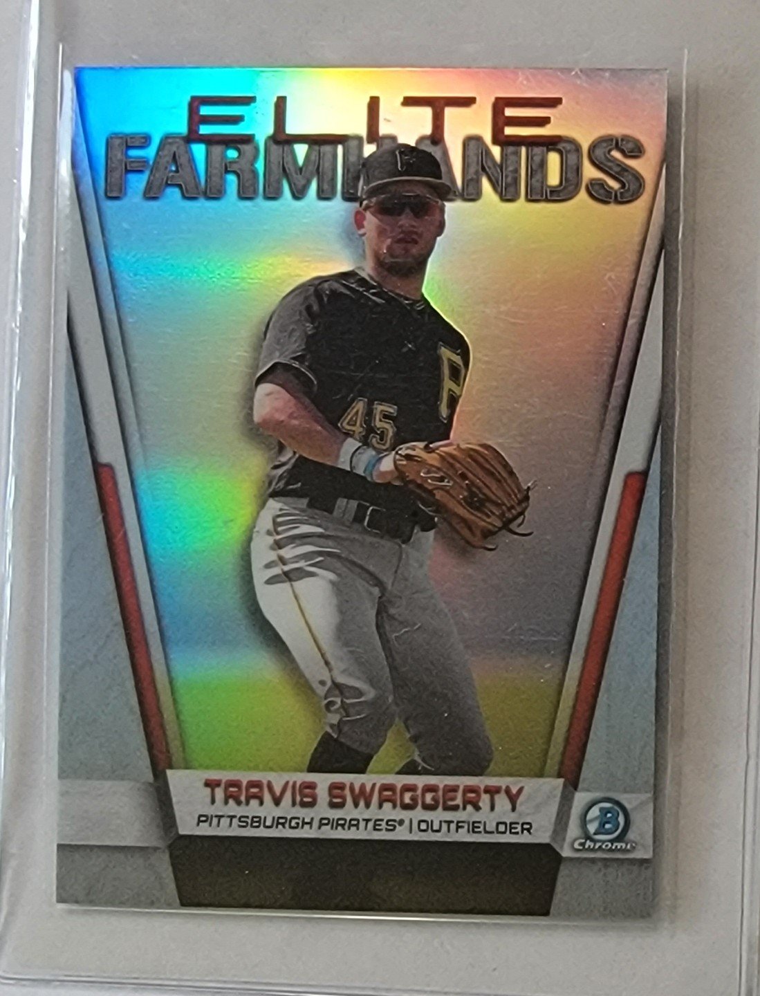 2019 Bowman Chrome Travis Swaggerty Elite Farmhands Refractor Baseball Card TPTV simple Xclusive Collectibles   