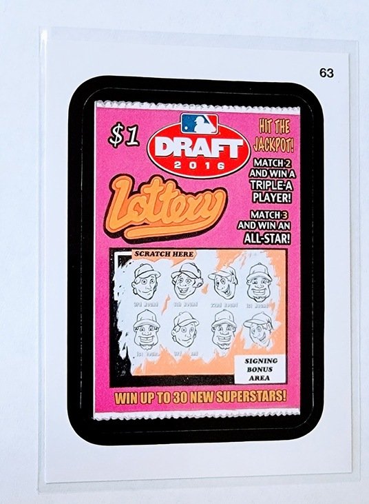 2016 Topps MLB Baseball Wacky Packages Draft 2016 Lottery Sticker Trading Card MCSC1 simple Xclusive Collectibles   