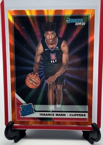 2019-20 Donruss Optic Terance Mann Orange Rated Rookie Refractor Basketball Card simple Xclusive Collectibles   