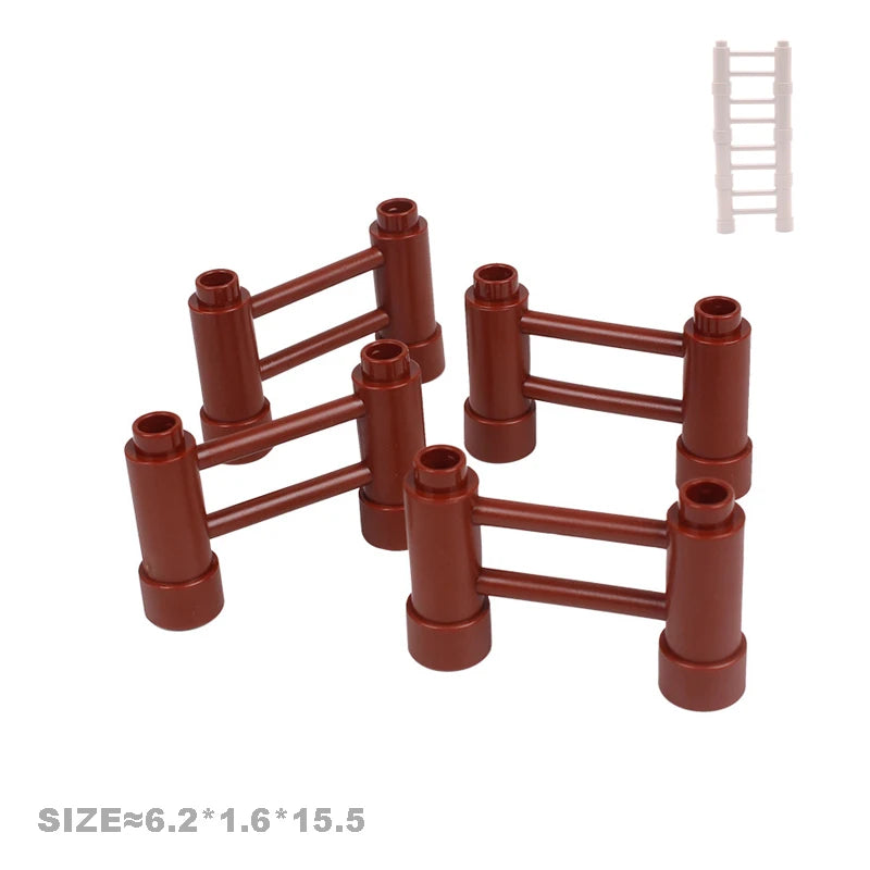 Big Size Building Blocks Engineering Accessories – City Scene, Walls, Doors, Hooks & Props