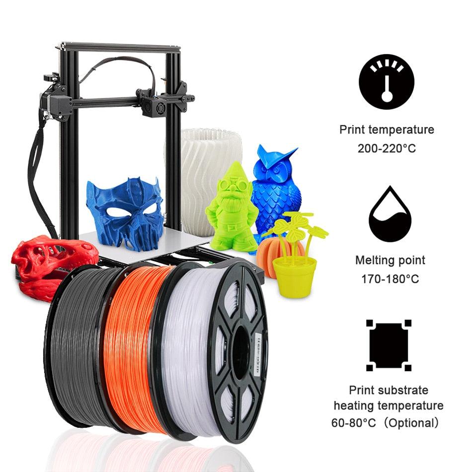 SUNLU PETG 3d Filament 1.75mm For 3D Printer PETG Filament 5rolls/set +/-0.02mm - Xclusive Collectibles