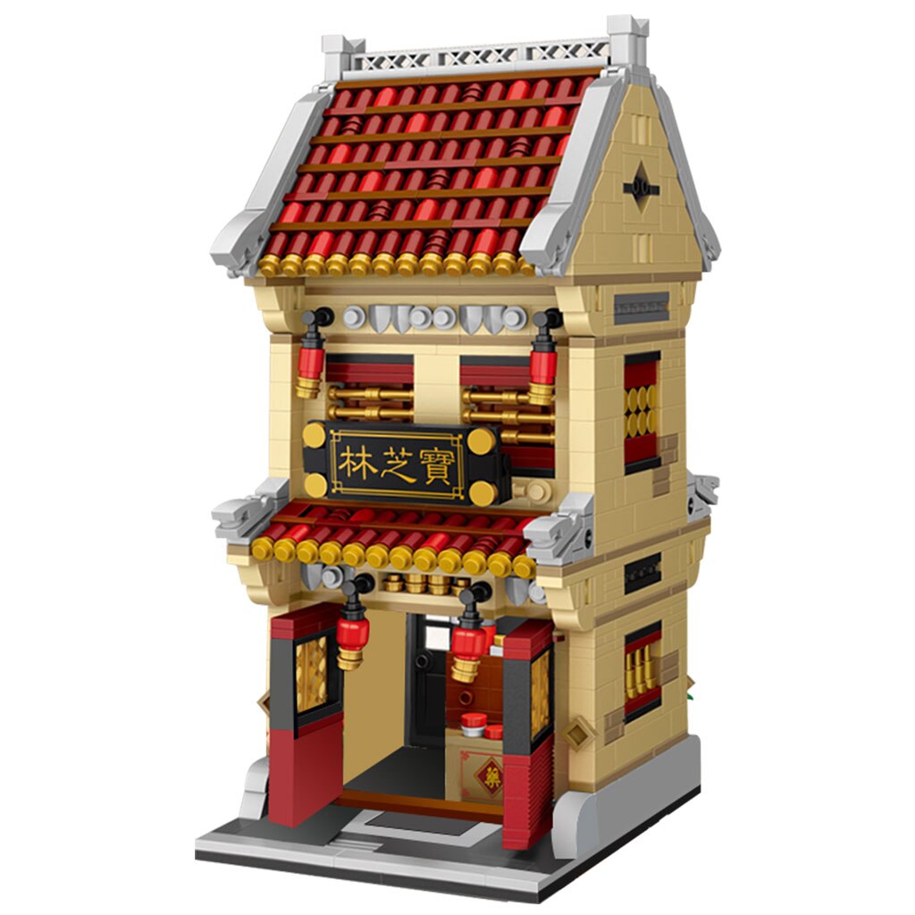 LOZ Street Minis Chinatown Brick Models - 1645 Pieces, ABS Plastic, 3 Variants with Box Options - Xclusive Collectibles
