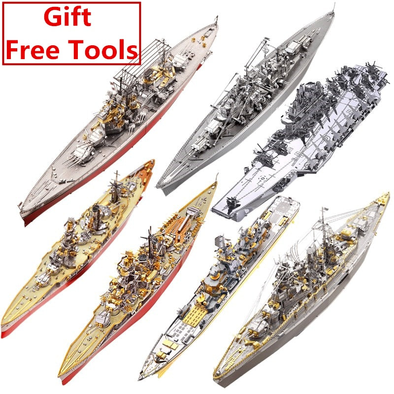 MMZ MODEL Piececool 3D Metal Puzzle Russian Japan Kongou Nagato Battleship  DIY Assemble Model Kits Laser Cut Jigsaw toy gift