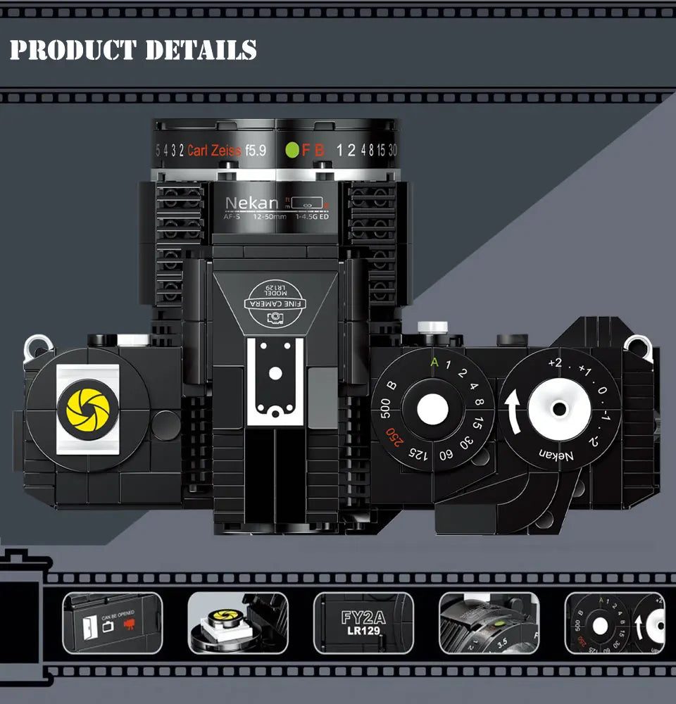 DIY Camera Model Building Block Sets – Select from 6 Unique Photography Designs