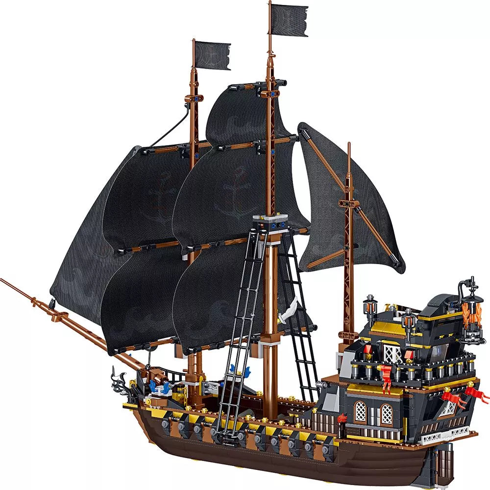 Rule the Seas With Eternity Pirate Ship Model Brick Set - 1334Pcs
