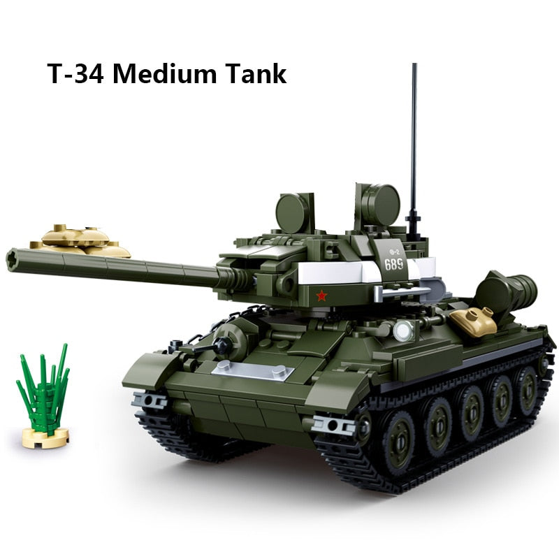 T-34 Medium Tank Brick Set, T-34 Medium Tank Lego Set 46512478486813