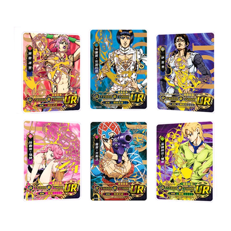 3/5Pcs Bandai JoJo Japanese Anime Adventure Cards