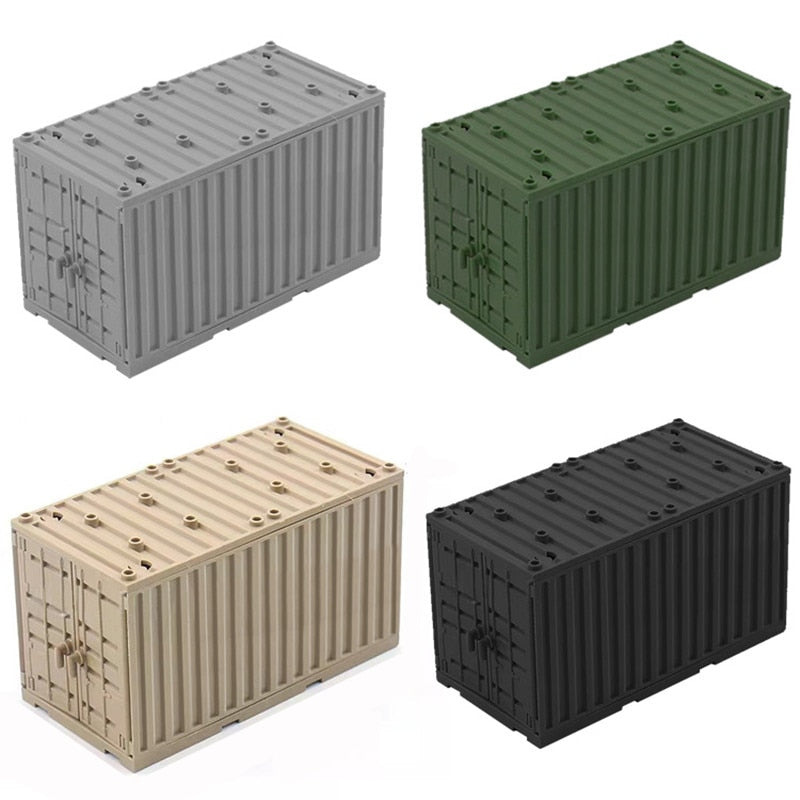 MOC Military Container Blocks - Lego Compatible Cargo Container for Brick Model Playsets