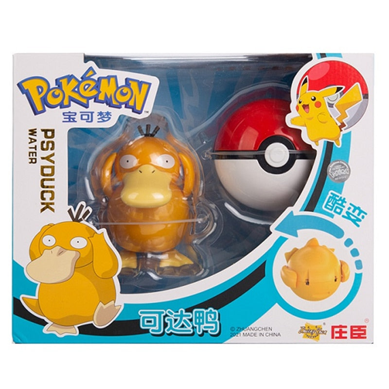 Psyduck, Psyduck figurine in box, Psyduck toy with Pokeball 46512439296285