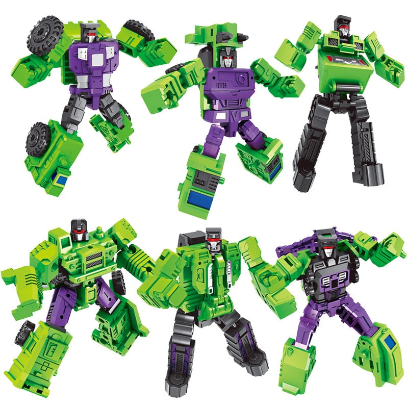 Transformers 6 in 1 Model Defensor Devastator Toys Action Figure Robot Playset - Xclusive Collectibles