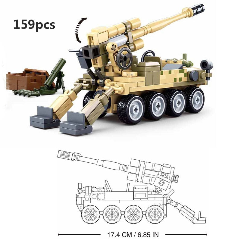 Self Propelled Artillery Brick Set, SPG Brick Set, Self Propelled Artillery Lego Set 46512476389661