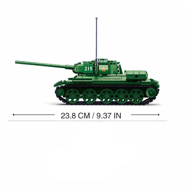 WW2 Military Series - World War II Soviet T-34/85 Model Brick Playset - Xclusive Collectibles