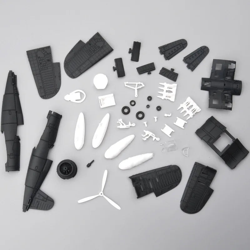1/48 Mini Military F4U Fighter Plane Model – 1pc Random Color (F4U Style Airplane Building Set)