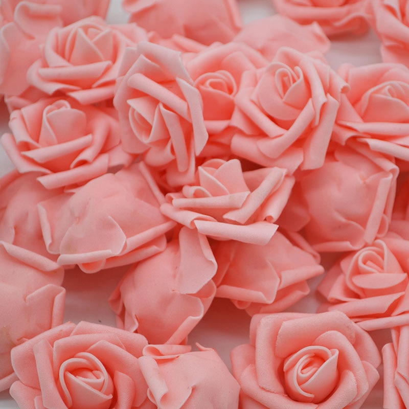 20pcs Multicolor Foam Rose Flower Head Artificial Rose Bouquet Handmade Wedding Home Decoration Festive Party scrapbook