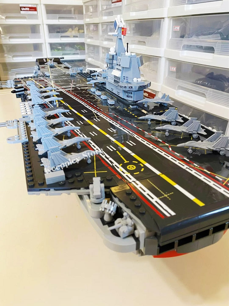 Naval Supremacy Aircraft Carrier, Submarine & Battleship Brick Model Playsets