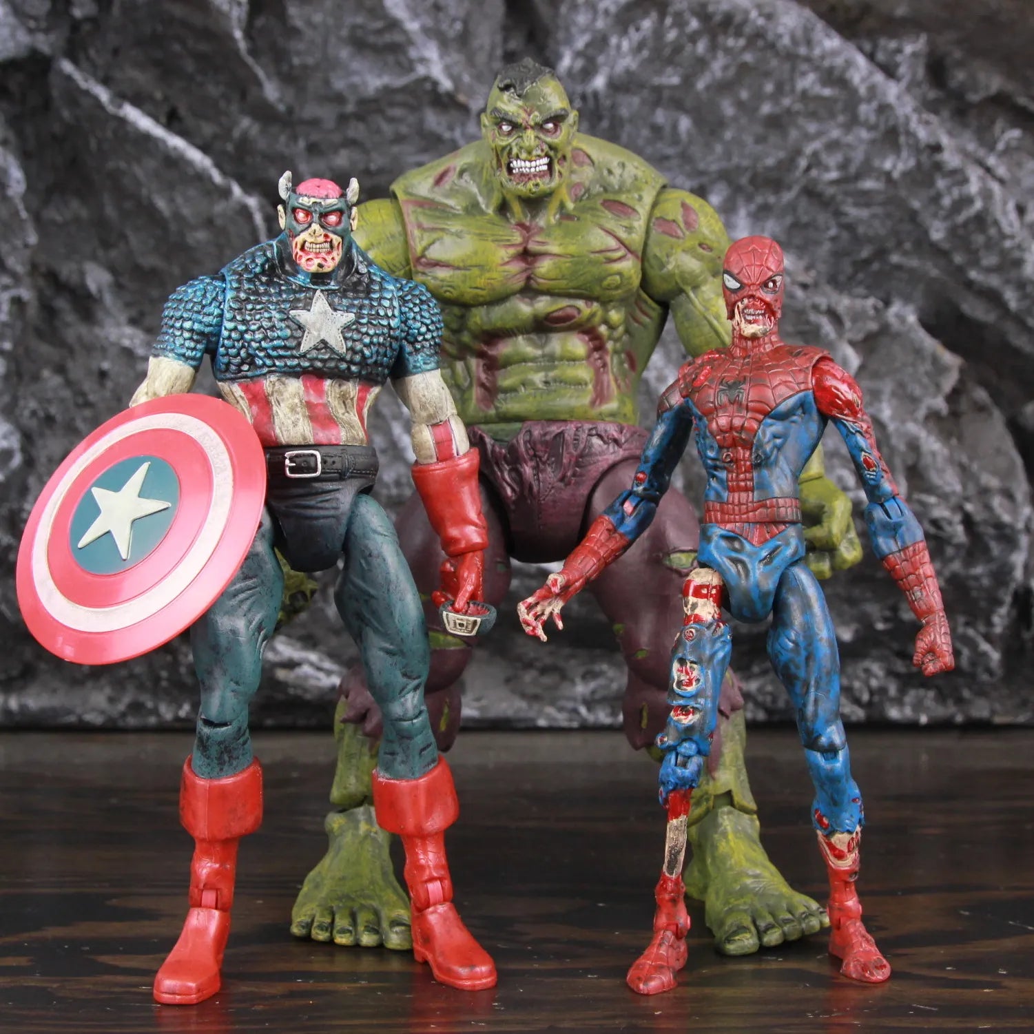 Zombie Hulk Spiderman and Captain AMerica47481634849053