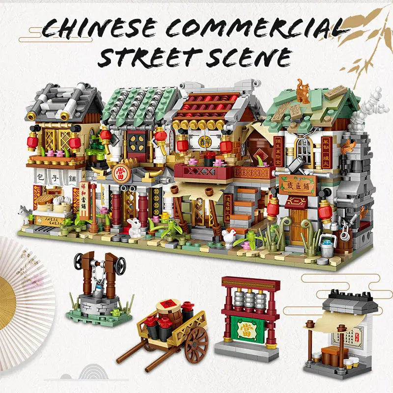 LOZ Chinese Commercial Street Scenes Brick Sets: A Miniature Cultural Experience