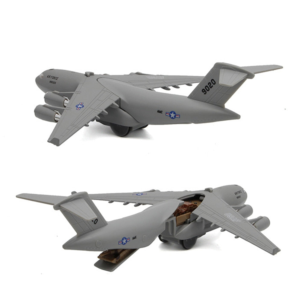 1/32 Scale C17 Transport Aircraft - Diecast Metal Airplane Toy with Music & LED Features