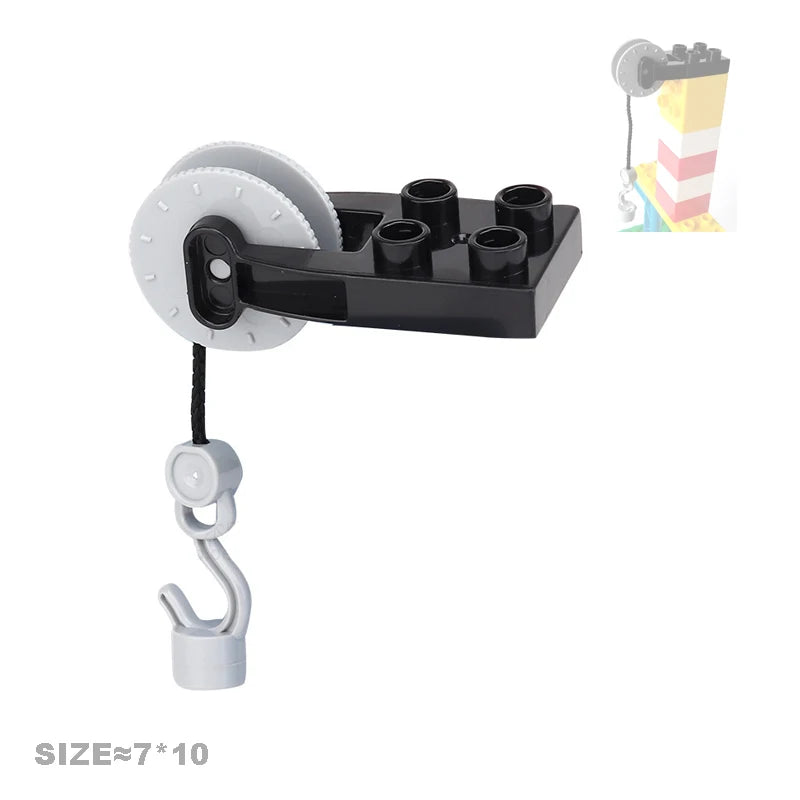 Big Size Building Blocks Engineering Accessories – City Scene, Walls, Doors, Hooks & Props