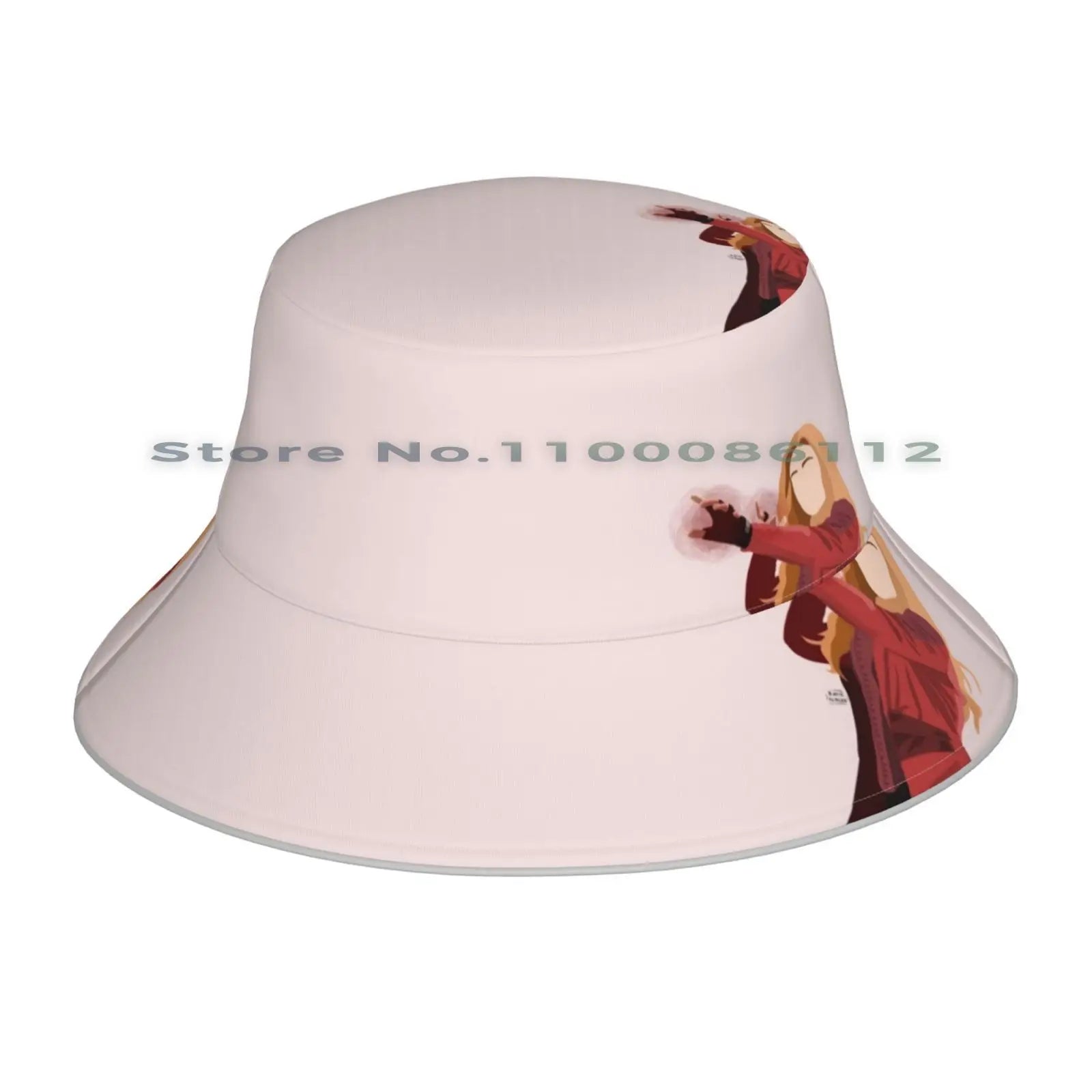 Scarlet Witch Themed Bucket Hat – Foldable Sun Cap for All Ages