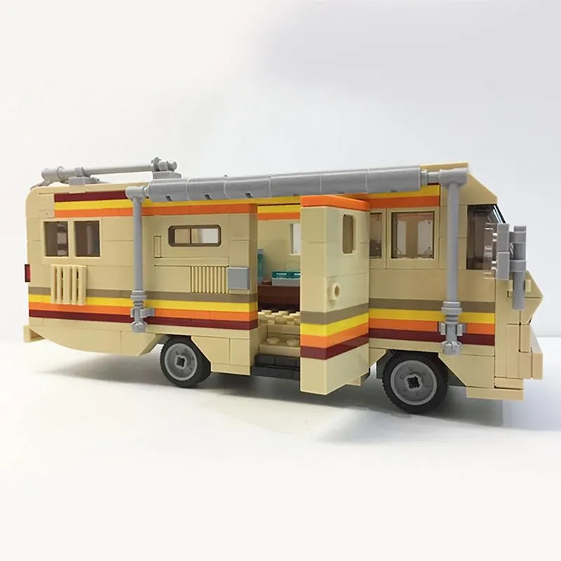 Breaking Bad RV Vehicle Brick Model Set - Walter White & Jesse Pinkman, Compatible with Lego