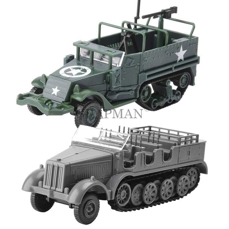 Explore 1/72 Scale USA M3 Half-track & SD.KFZ.7 Armored Personnel Carrier Model Kits - Xclusive Collectibles