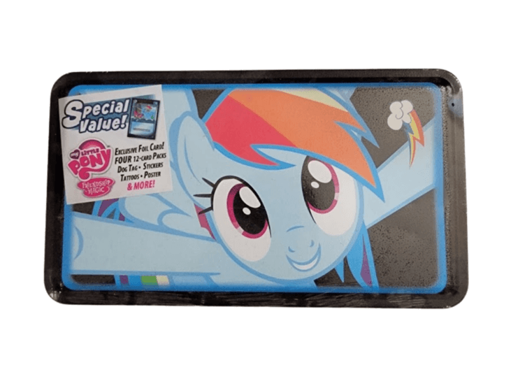 My Little Pony Rainbow Dash Collectors Tin w/Trading Cards, Tattoos, Dog Tags, Sticker & Poster simple Xclusive Collectibles   
