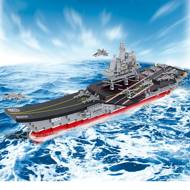 Sluban Little Luban Brick Aircraft Carrier Playsets - Set Sail on Imaginary Seas