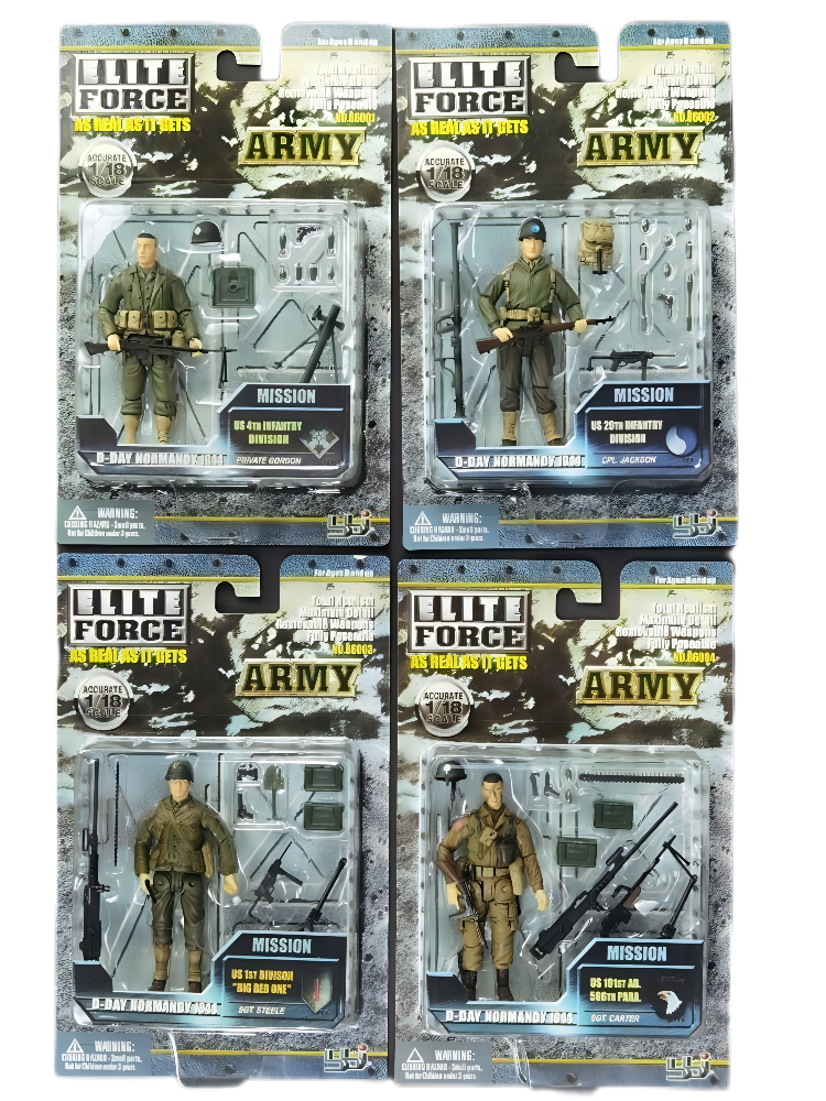 WWII Normandy Landing Collectibles: Elite Force 1:18 Scale Military Action Figures