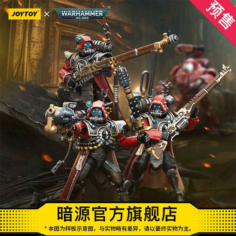 Joytoy 1/18 Warhammer 40K Dark Source Warhammer 40K Mechanical Repair and Training Army Ranger Three-Person Group 1:18 Movable Soldier Model Play