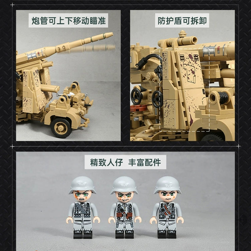 ENLIGHTEN World War II Brick Models - Tanks, Guns, and Vehicles, Compatible with Lego, for Ages 6 and Up