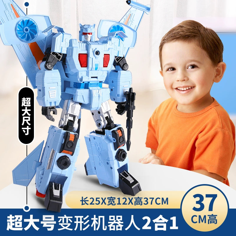 Transformation Toy 5 Super Large Aircraft Acousto-Optic Car Robot - Ultimate Model for Kids