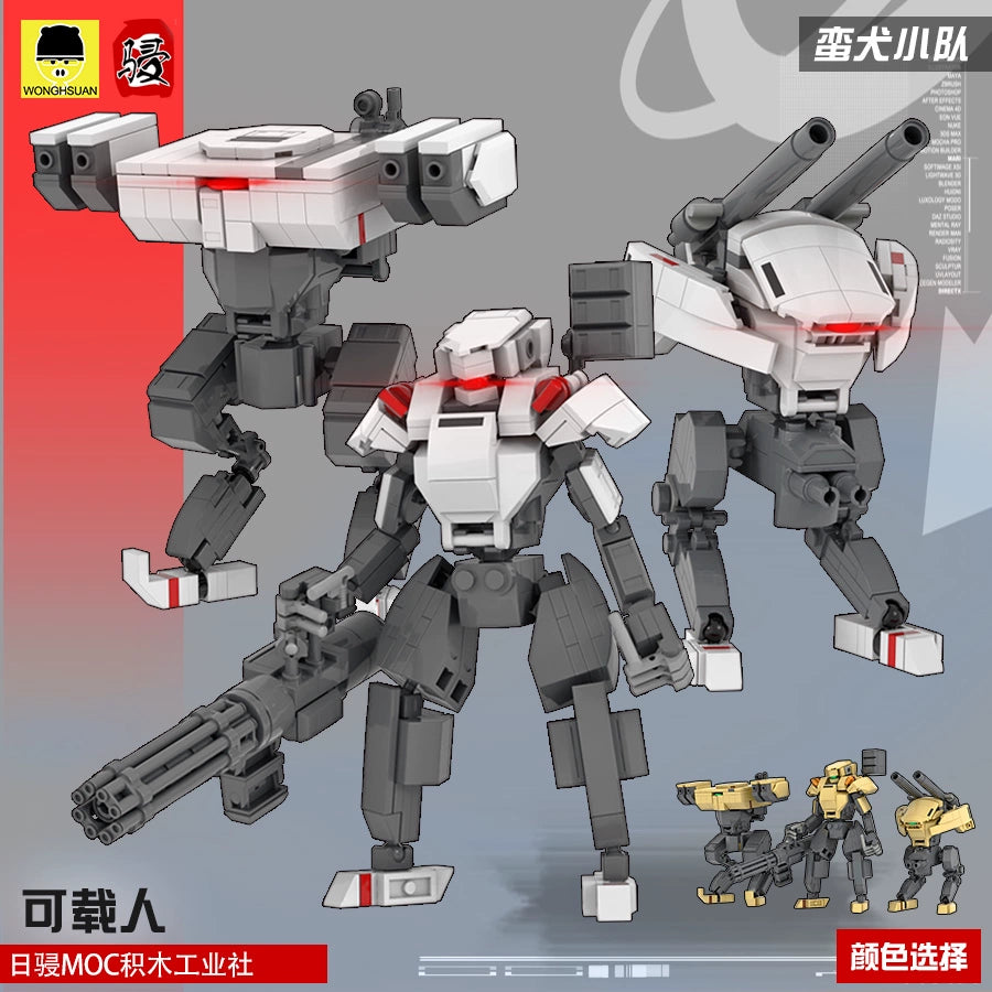 Riyi Original Design Robotic Sentry Brick Sets: Futuristic Combat Collection