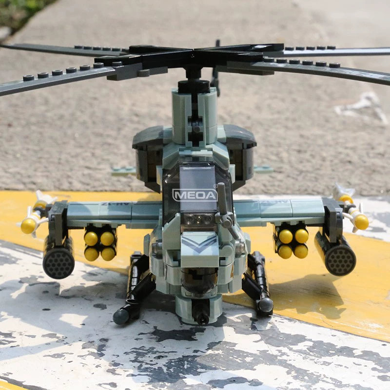 Build Your Own AH-1Z Viper Cobra Gunship - Detailed Brick Model Set