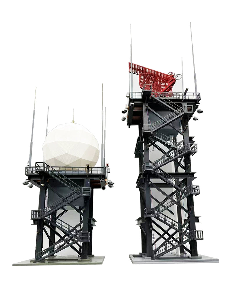 LandHangar Wolf Pack House Series: Air Force Base Radar Tower and Air Traffic Control Airport Landscape