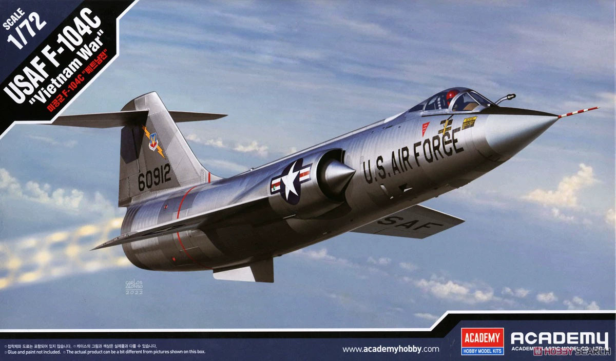 Edmmy USAF F-104C Starfighter Vietnam War Air Superiority Fighter Model - 1/72 Scale